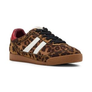 NEW Steve Madden Retro Suede Sneakers Shoes Womens Size 10 Leopard Animal Print